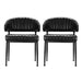 Dining Chairs Black Pu Leather Yolanda