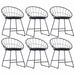 Dining Chairs With Faux Leather Seats 6 Pcs Black Steel