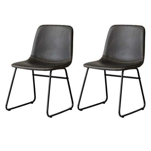 2x Dining Chairs Kitchen Table Chair Lounge Room Retro