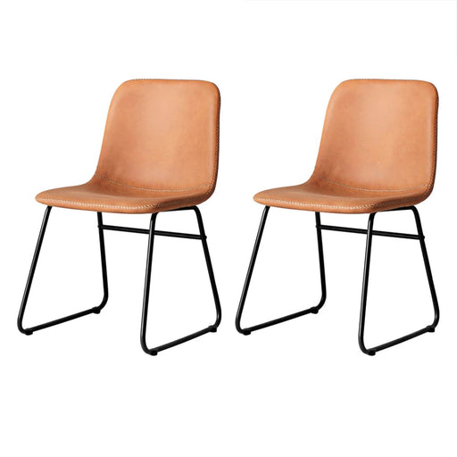 2x Dining Chairs Kitchen Table Chair Lounge Room Retro