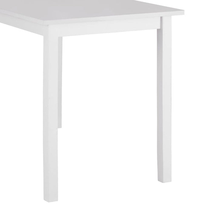 Dining Chairs and Table Set 4 Cafe of 5 Seater White