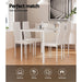 Dining Chairs and Table Set 4 Chair of 5 Wooden Top White