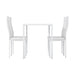 Dining Chairs and Table Set 4 Chair of 5 Wooden Top White