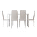 Dining Chairs and Table Set 6 Chair of 7 Wooden Top White