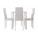 Dining Chairs and Table Set 6 Chair of 7 Wooden Top White