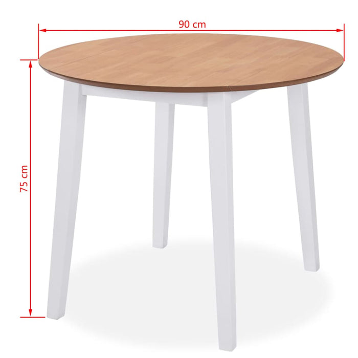 Dining Set 3 Pieces Mdf and Rubberwood White Xiakax