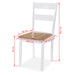 Dining Set 3 Pieces Mdf and Rubberwood White Xiakax