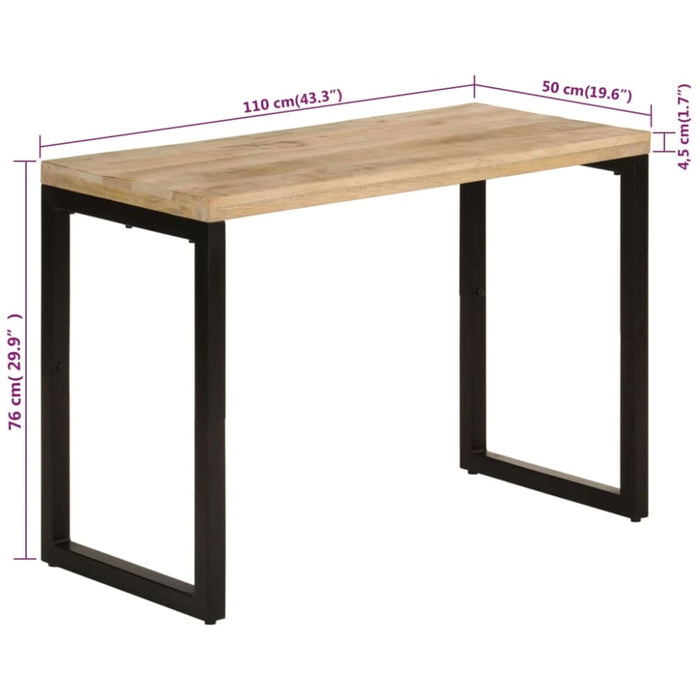 Dining Table 110x50x76 Cm Solid Wood Mango Tpblik