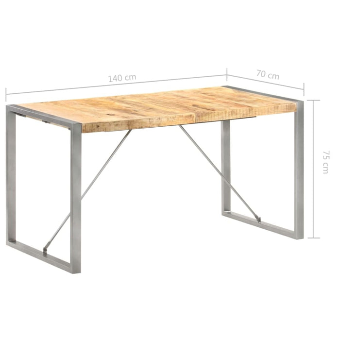 Dining Table 140x70x75 Cm Solid Wood Mango Txoplx
