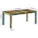 Dining Table 180x90x76 Cm Solid Wood Reclaimed Tpoixn