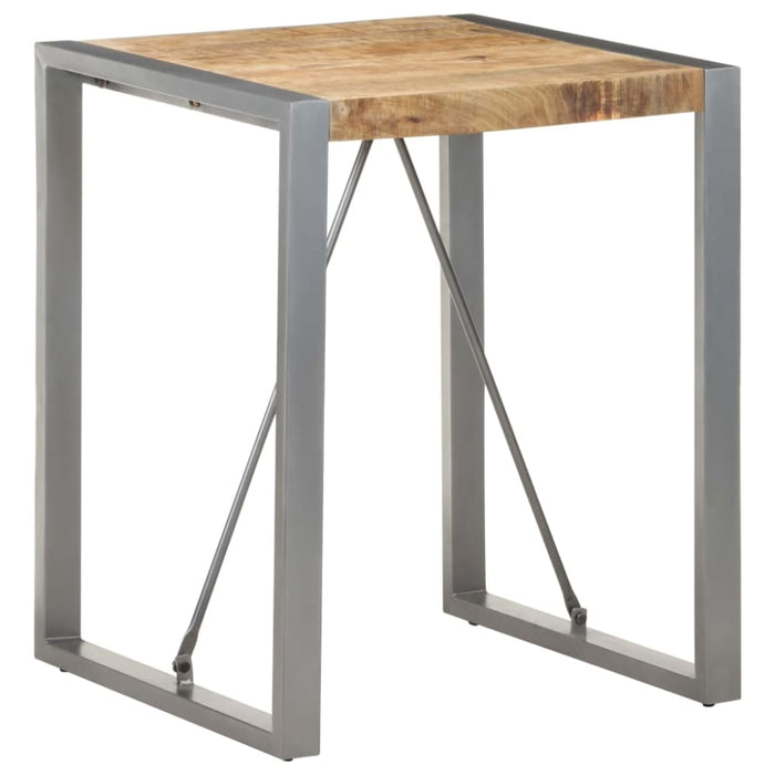 Dining Table 60x60x75 Cm Solid Rough Mango Wood Txopkp