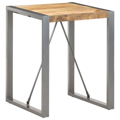 Dining Table 60x60x75 Cm Solid Rough Mango Wood Txopkp