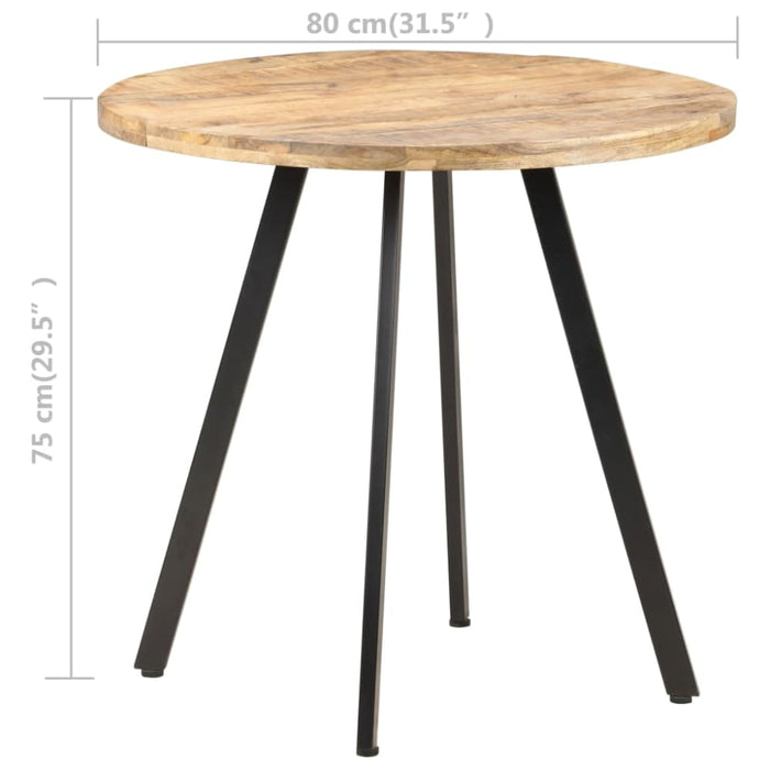 Dining Table 80 Cm Rough Mango Wood Txbant