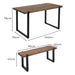 Dining Table Bench Set 2xdining Chairs Industrial Cafe