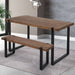 Dining Table Bench Set 2xdining Chairs Industrial Cafe
