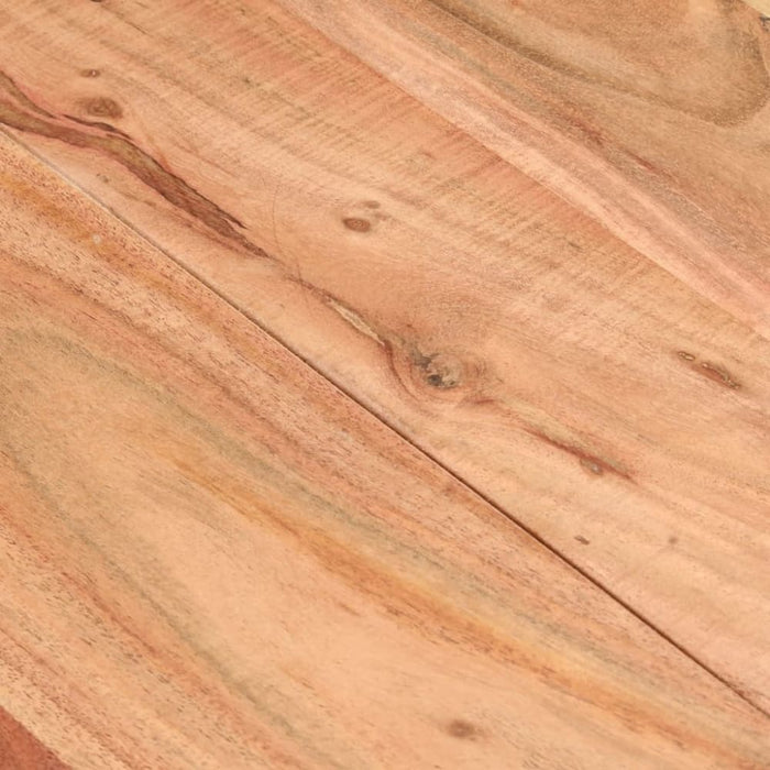 Dining Table Black 140x70x76 Cm Solid Wood Acacia Tpolab