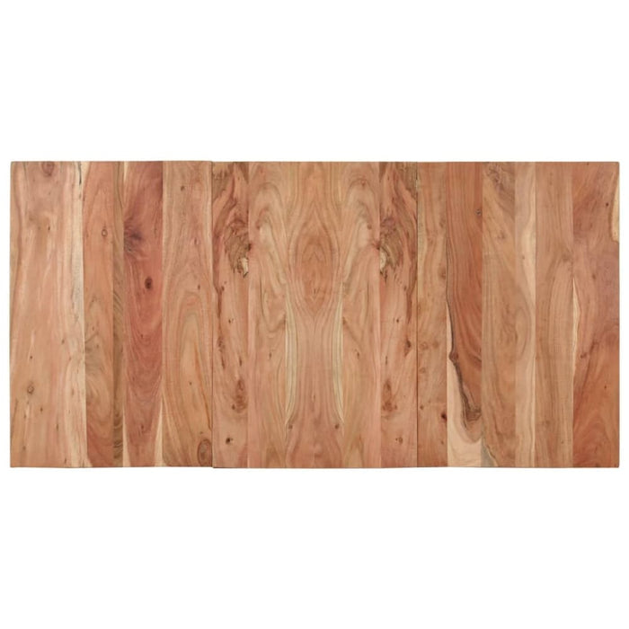 Dining Table Black 140x70x76 Cm Solid Wood Acacia Tpolab