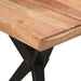 Dining Table Black 140x70x76 Cm Solid Wood Acacia Tpolab