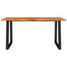 Dining Table With Live Edge 160x80x75 Cm Solid Wood Acacia