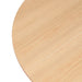 Dining Table Round Rubberwood Base 100cm Natural 100 Cm