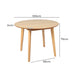 Dining Table Round Rubberwood Base 100cm Natural 100 Cm