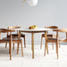 Dining Table Round Rubberwood Base 100cm White 100 Cm