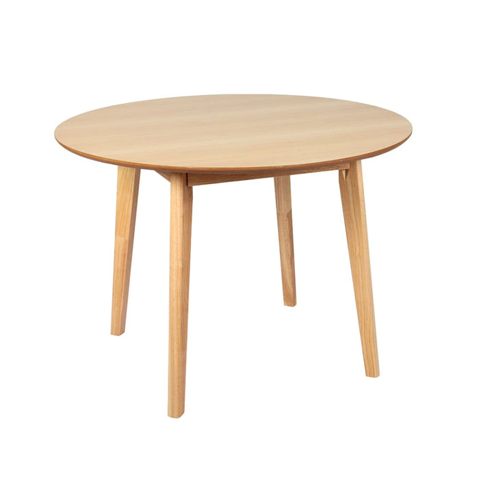 Dining Table Round Rubberwood Base 120cm Natural 120 Cm