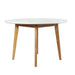 Dining Table Round Rubberwood Base 120cm White 120 Cm