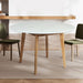 Dining Table Round Rubberwood Base 120cm White 120 Cm