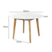 Dining Table Round Rubberwood Base 120cm White 120 Cm