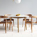 Dining Table Round Rubberwood Base 120cm White 120 Cm