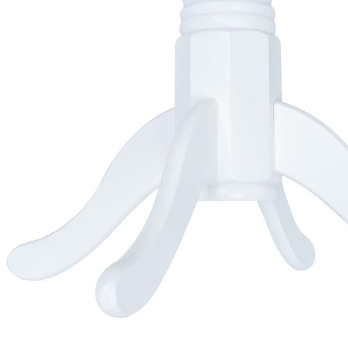 Dining Table White 106 Cm Solid Rubber Wood Xaitpt