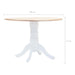 Dining Table White and Brown 106 Cm Solid Rubber Wood Xaitpa