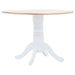 Dining Table White and Brown 106 Cm Solid Rubber Wood Xaitpa