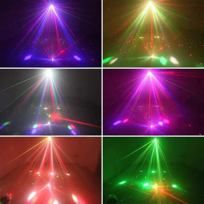 Dj Disco Party Stage Light 4in1 Red Laser Rain Patterns Led