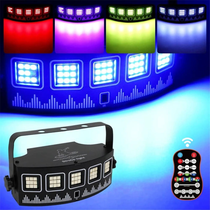 Led Rgb Disco Dj Strobe Light Party Holiday Christmas Music