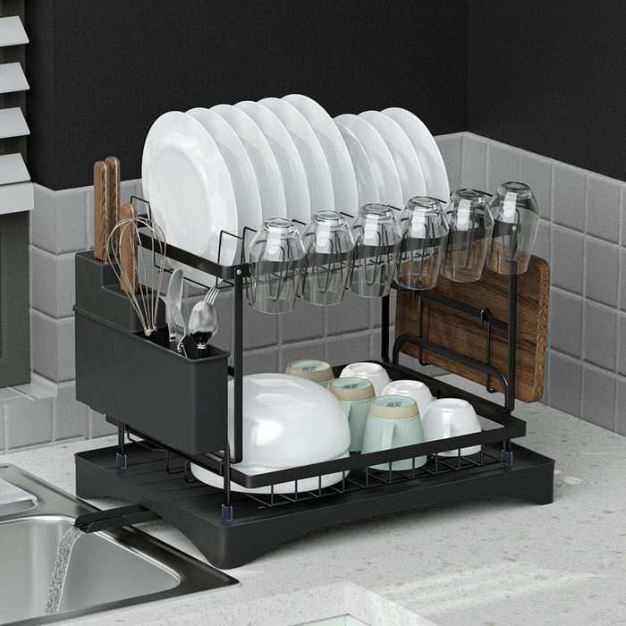 Goslash Picks Dish Rack Expandable Drying Drainer Cutlery