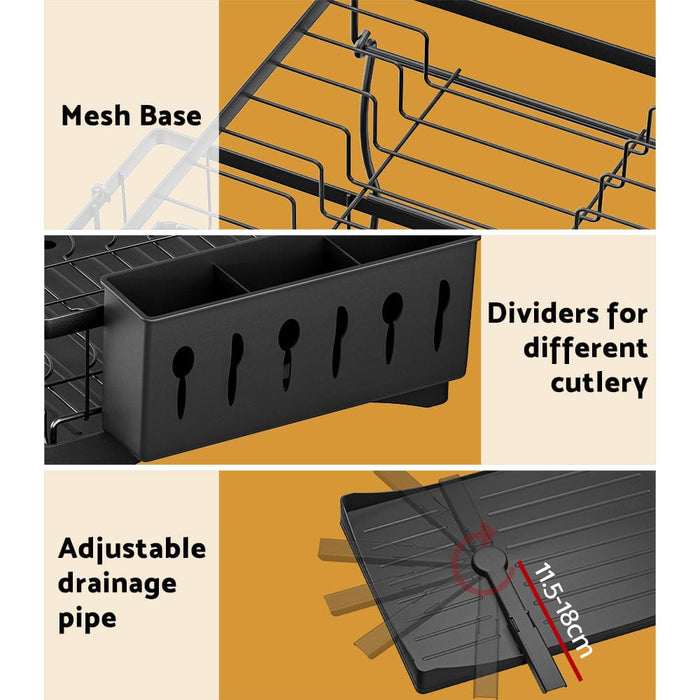 Goslash Picks Dish Rack Expandable Drying Drainer Cutlery