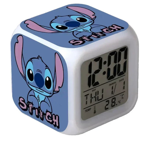 Disney Stitch Led Alarm Clock For Kids