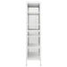 Display Cabinet White 90x40x180 Cm Steel and Tempered Glass