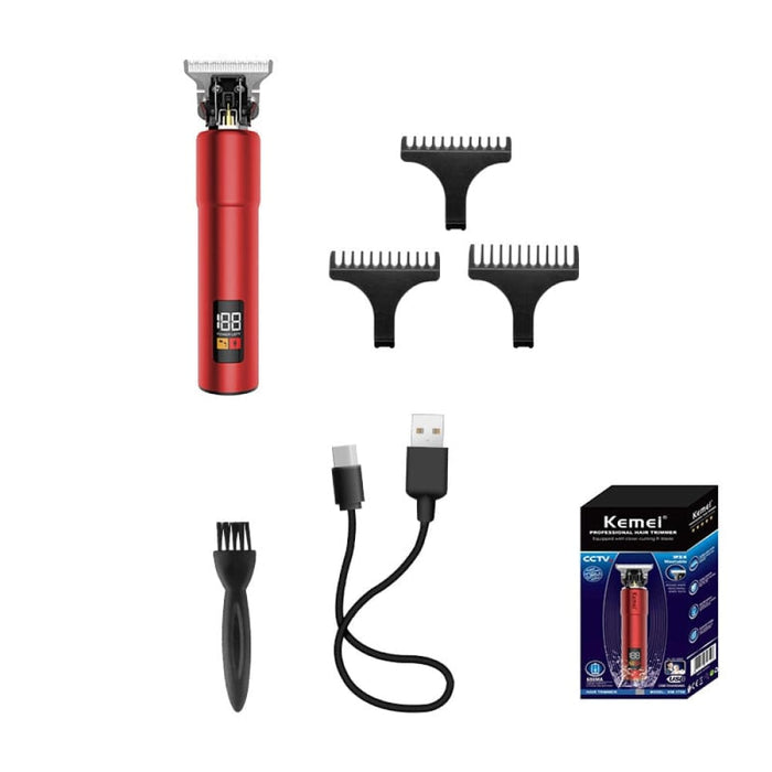 10w Lcd Display Cordless Rechargeable T-blade Men Hair