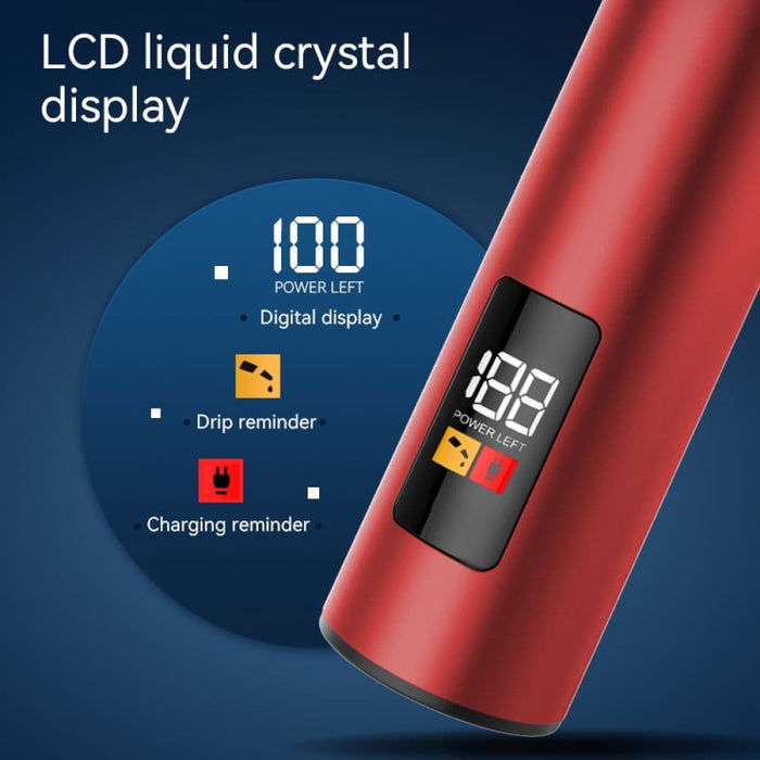 10w Lcd Display Cordless Rechargeable T-blade Men Hair