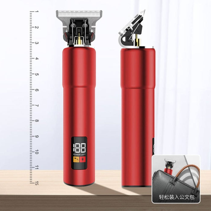 10w Lcd Display Cordless Rechargeable T-blade Men Hair