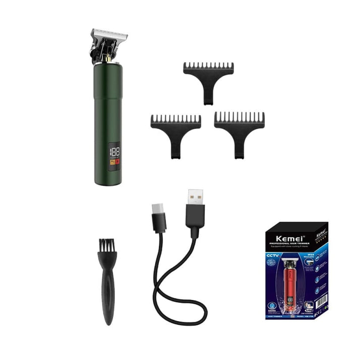 10w Lcd Display Cordless Rechargeable T-blade Men Hair