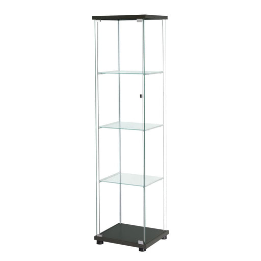 Display Storage Cabinet Glass Lockable 164cm With 4 Tier