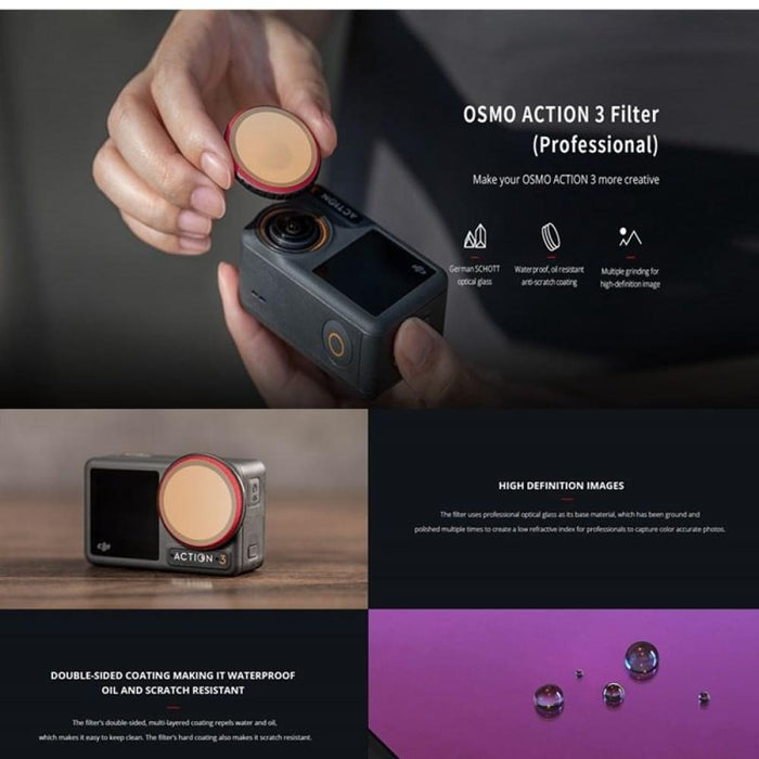 Dji Action 3 Filter Camera Lens Pro Version Ndpl 8/16/32/64