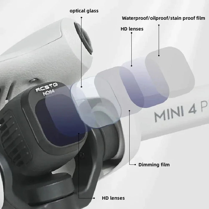 Dji Mini 4 Pro Filters Set Uv Cpl Nd8 Nd16 Nd32 Nd64 Lens