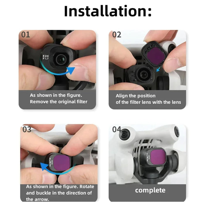 Dji Mini 4 Pro Filters Set Uv Cpl Nd8 Nd16 Nd32 Nd64 Lens
