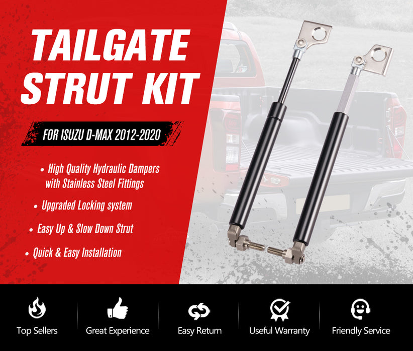 Easy Up & Slow Down Tailgate Strut Kit For Isuzu D-Max 2012-2020 Tailgate Assistant