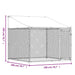 Dog Cage with Roof and Door Grey 2x2x2 m Galvanised Steel